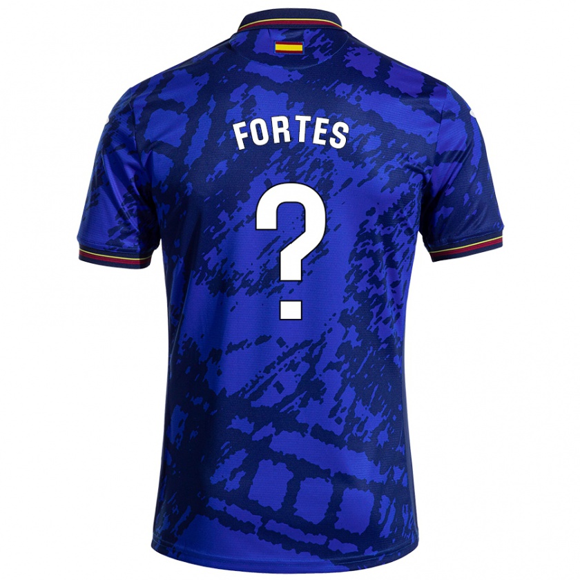 Kandiny Niño Camiseta Joel Fortes #0 Azul Más Oscuro 1ª Equipación 2024/25 La Camisa Chile