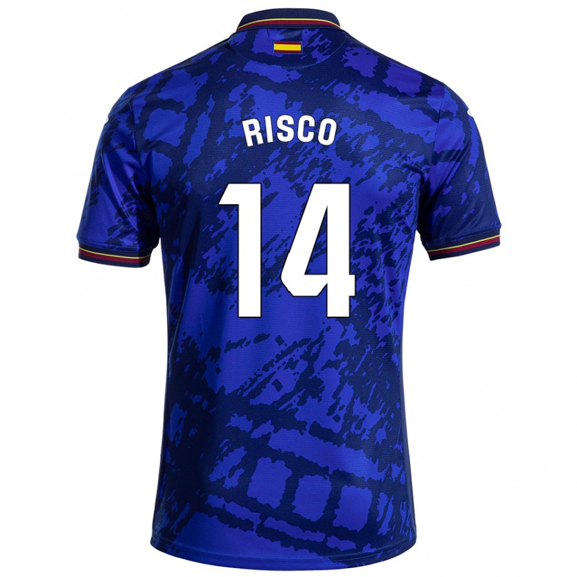 Kandiny Niño Camiseta Alberto Risco #14 Azul Más Oscuro 1ª Equipación 2024/25 La Camisa Chile