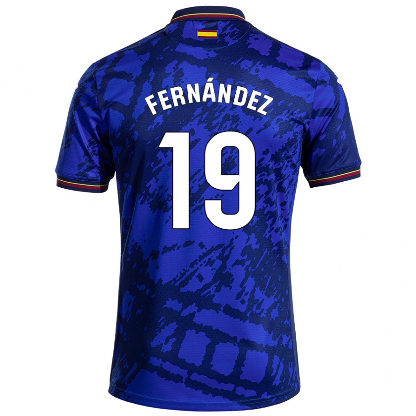 Kandiny Niño Camiseta Ismael Fernández #19 Azul Más Oscuro 1ª Equipación 2024/25 La Camisa Chile