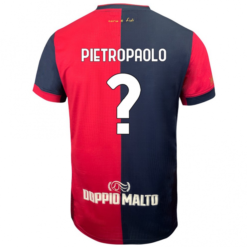 Kandiny Niño Camiseta Mario Pietropaolo #0 Rojo Azul Más Oscuro 1ª Equipación 2024/25 La Camisa Chile