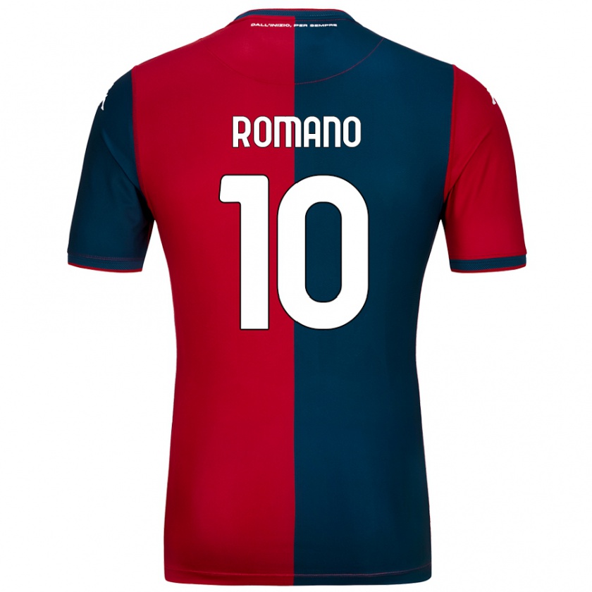 Kandiny Niño Camiseta Marco Romano #10 Rojo Azul Oscuro 1ª Equipación 2024/25 La Camisa Chile