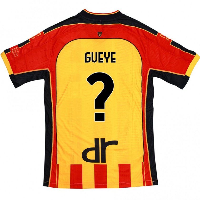 Kandiny Niño Camiseta Pape Gueye #0 Amarillo Rojo 1ª Equipación 2024/25 La Camisa Chile