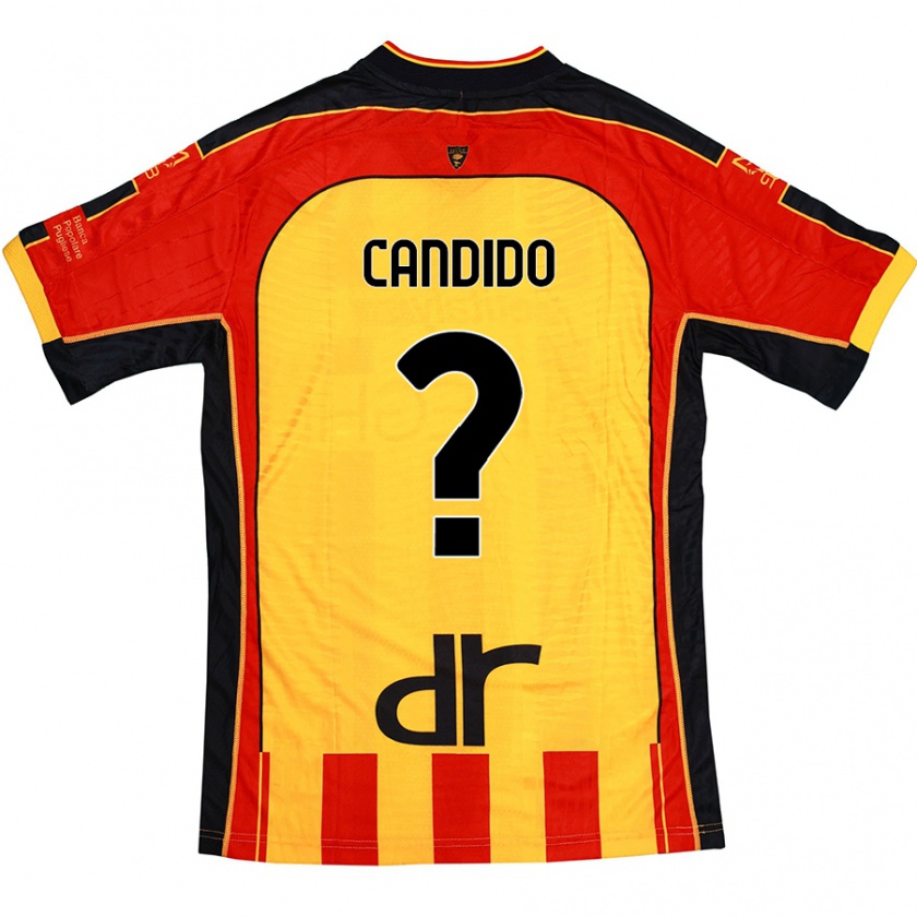 Kandiny Niño Camiseta Filippo Candido #0 Amarillo Rojo 1ª Equipación 2024/25 La Camisa Chile