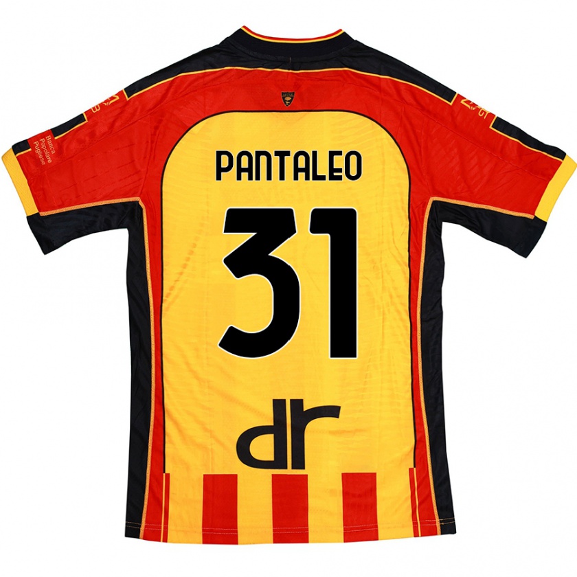 Kandiny Niño Camiseta Dario Pantaleo #31 Amarillo Rojo 1ª Equipación 2024/25 La Camisa Chile