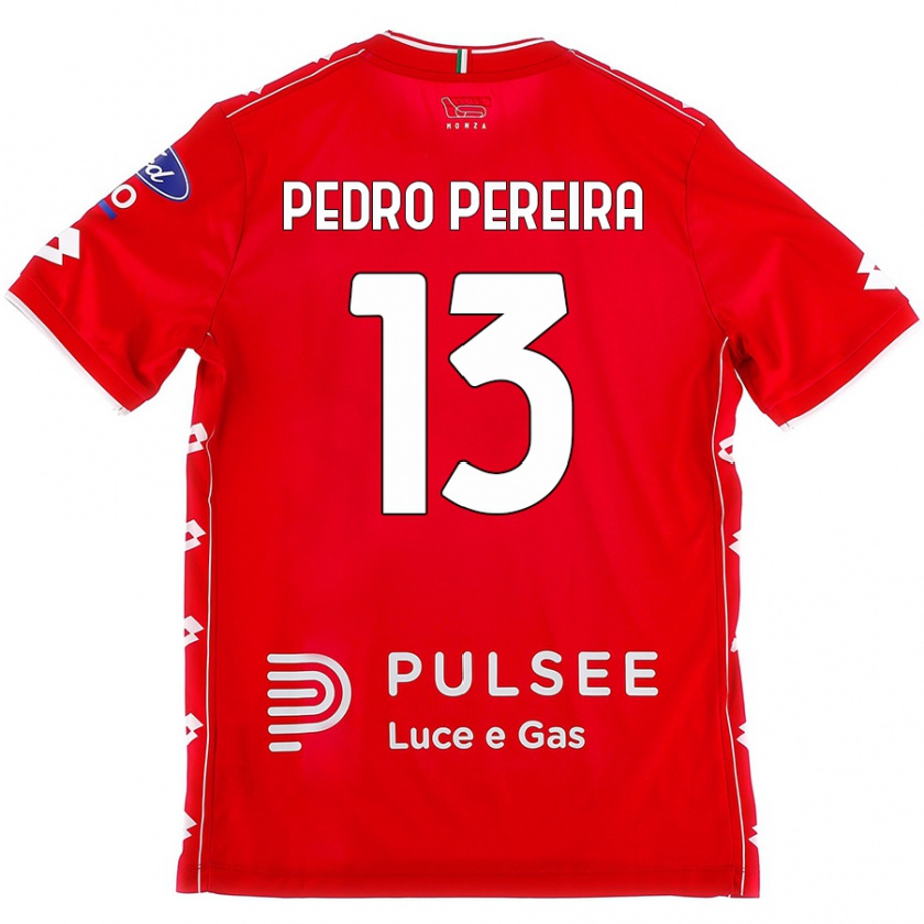 Kandiny Niño Camiseta Pedro Pereira #13 Rojo Blanco 1ª Equipación 2024/25 La Camisa Chile