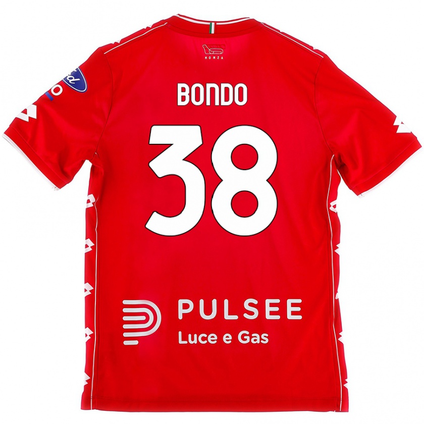 Kandiny Niño Camiseta Warren Bondo #38 Rojo Blanco 1ª Equipación 2024/25 La Camisa Chile