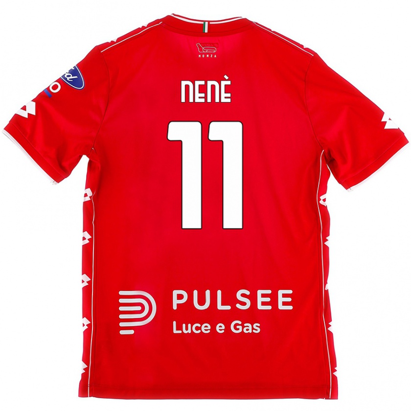 Kandiny Niño Camiseta Stephen Nenè #11 Rojo Blanco 1ª Equipación 2024/25 La Camisa Chile