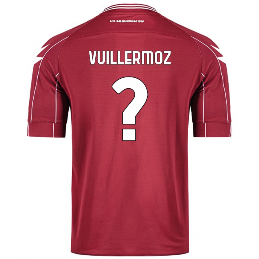 Kandiny Niño Camiseta Joshua Vuillermoz #0 Borgoña 1ª Equipación 2024/25 La Camisa Chile