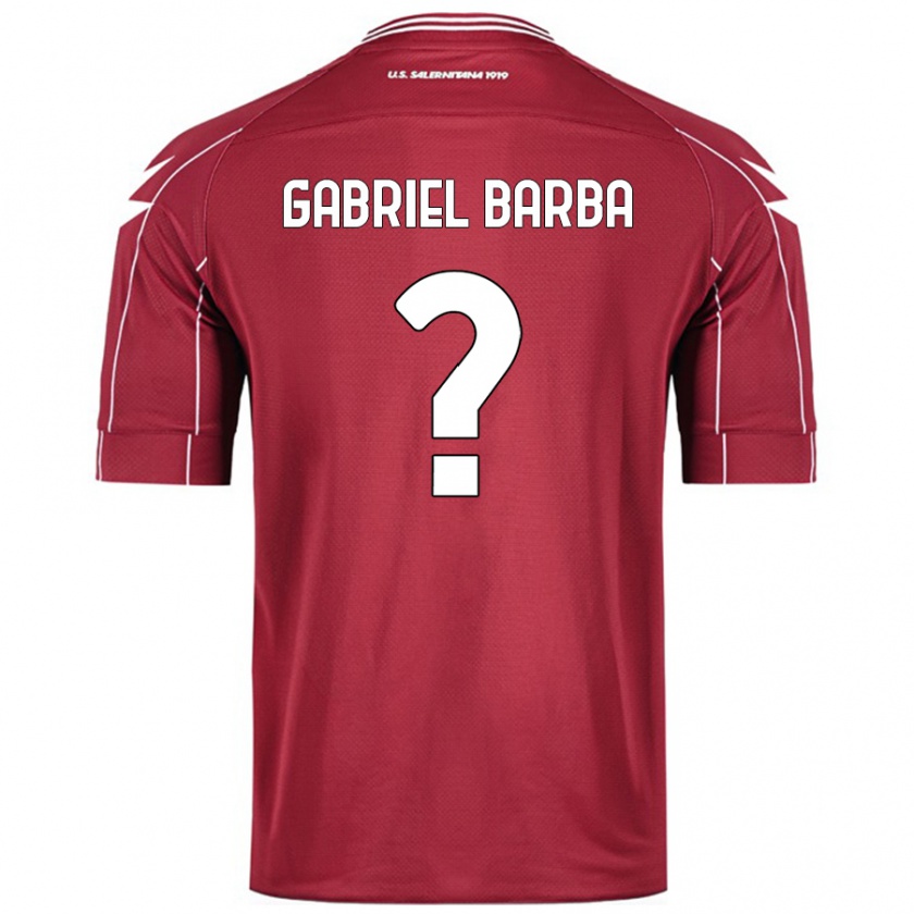 Kandiny Niño Camiseta Luigi Gabriel Barba #0 Borgoña 1ª Equipación 2024/25 La Camisa Chile