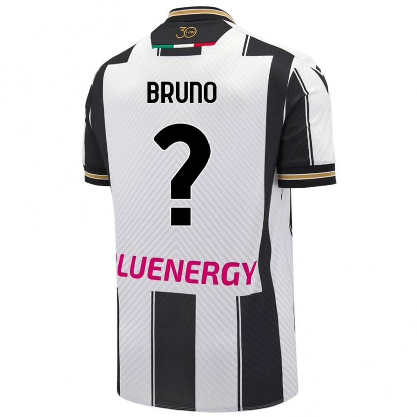 Kandiny Niño Camiseta Elias Bruno #0 Blanco Negro 1ª Equipación 2024/25 La Camisa Chile