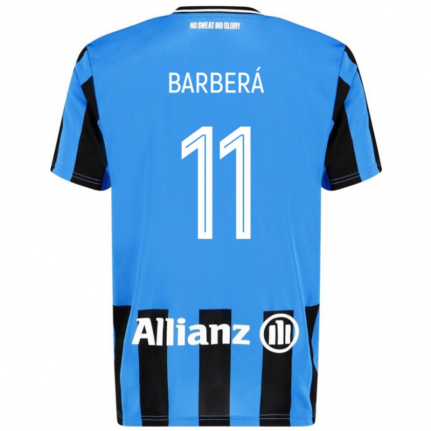 Kandiny Niño Camiseta Víctor Barberá #11 Azul Cielo Negro 1ª Equipación 2024/25 La Camisa Chile