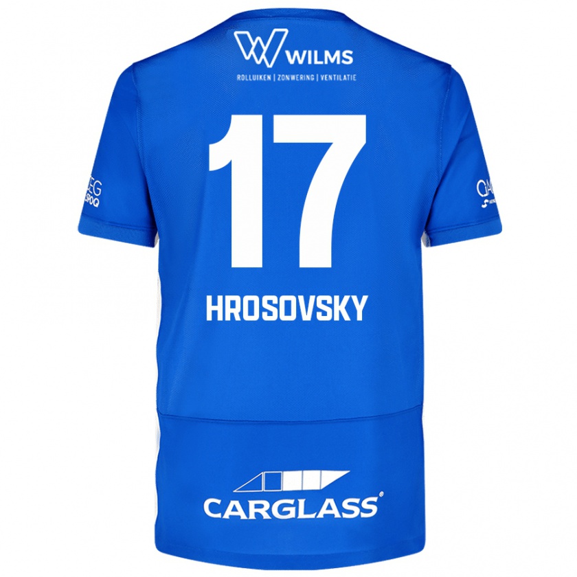 Kandiny Niño Camiseta Patrik Hrosovsky #17 Azul 1ª Equipación 2024/25 La Camisa Chile