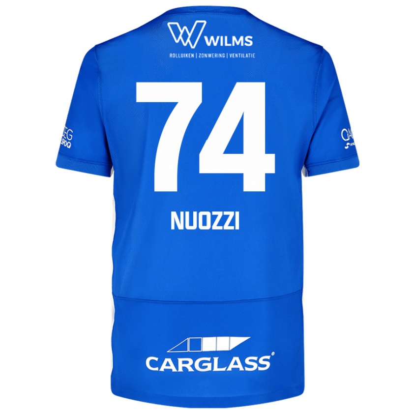 Kandiny Niño Camiseta Cédric Nuozzi #74 Azul 1ª Equipación 2024/25 La Camisa Chile