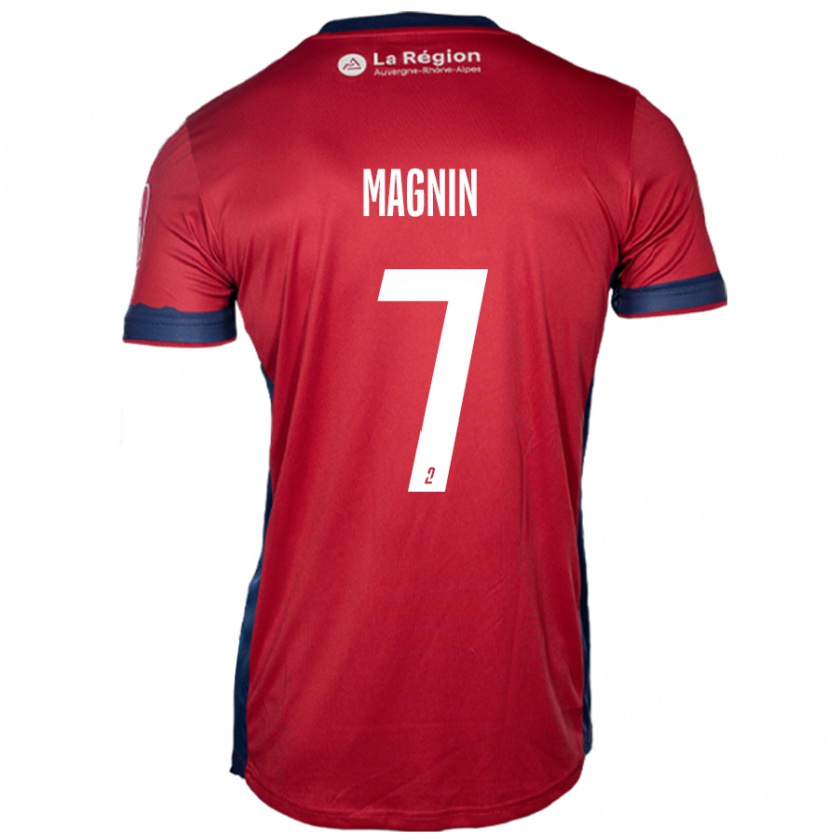 Kandiny Niño Camiseta Yohann Magnin #7 Borgoña Claro 1ª Equipación 2024/25 La Camisa Chile