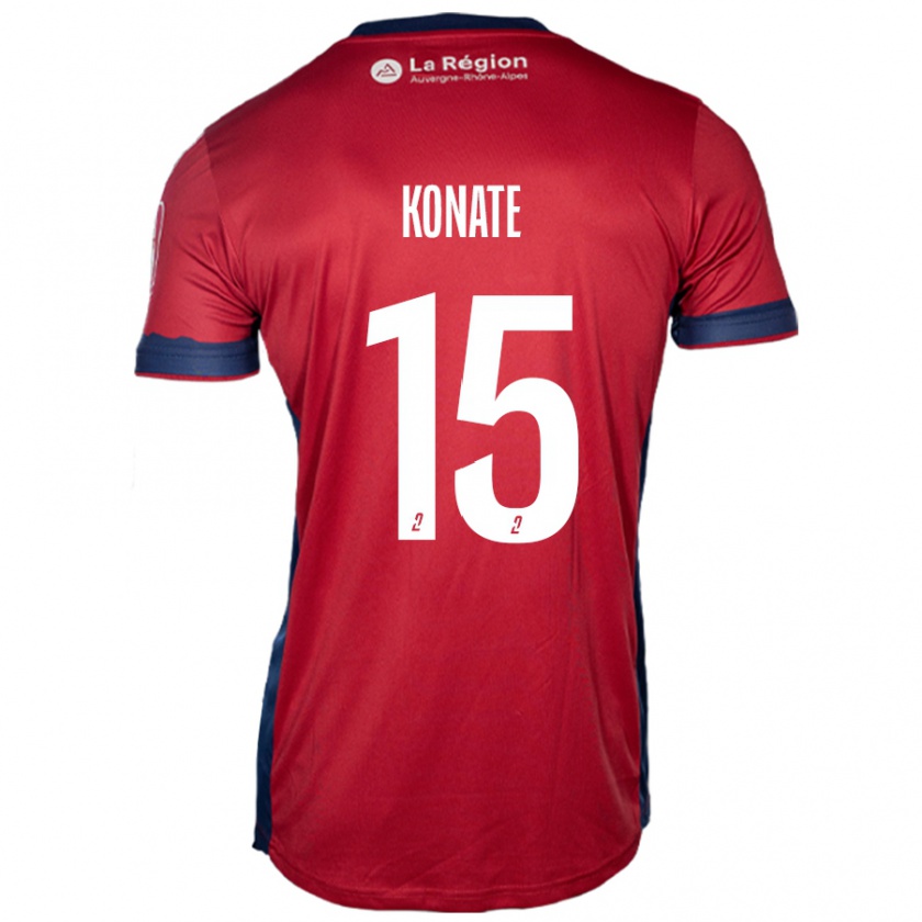 Kandiny Niño Camiseta Cheick Oumar Konaté #15 Borgoña Claro 1ª Equipación 2024/25 La Camisa Chile