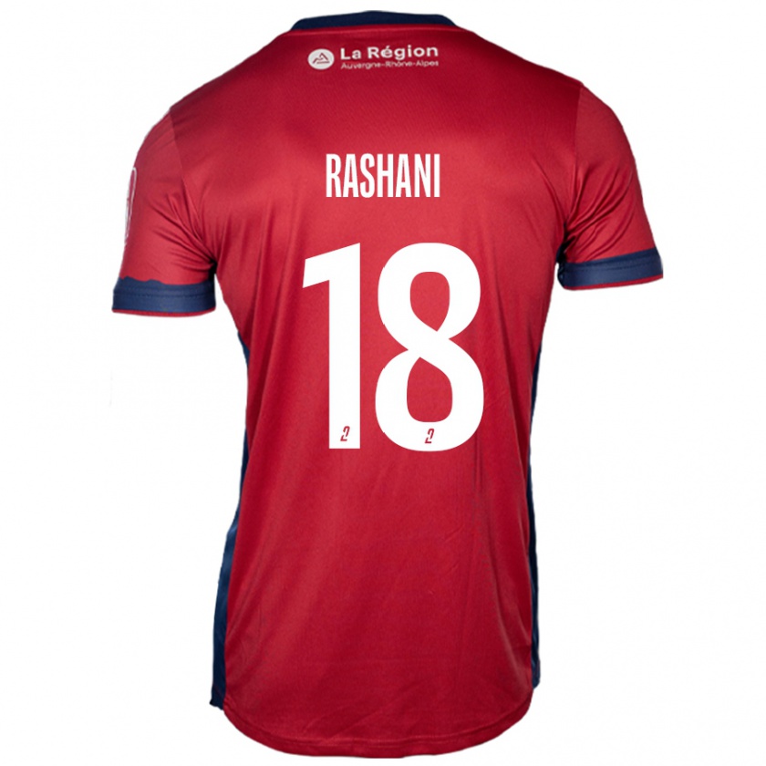 Kandiny Niño Camiseta Elbasan Rashani #18 Borgoña Claro 1ª Equipación 2024/25 La Camisa Chile