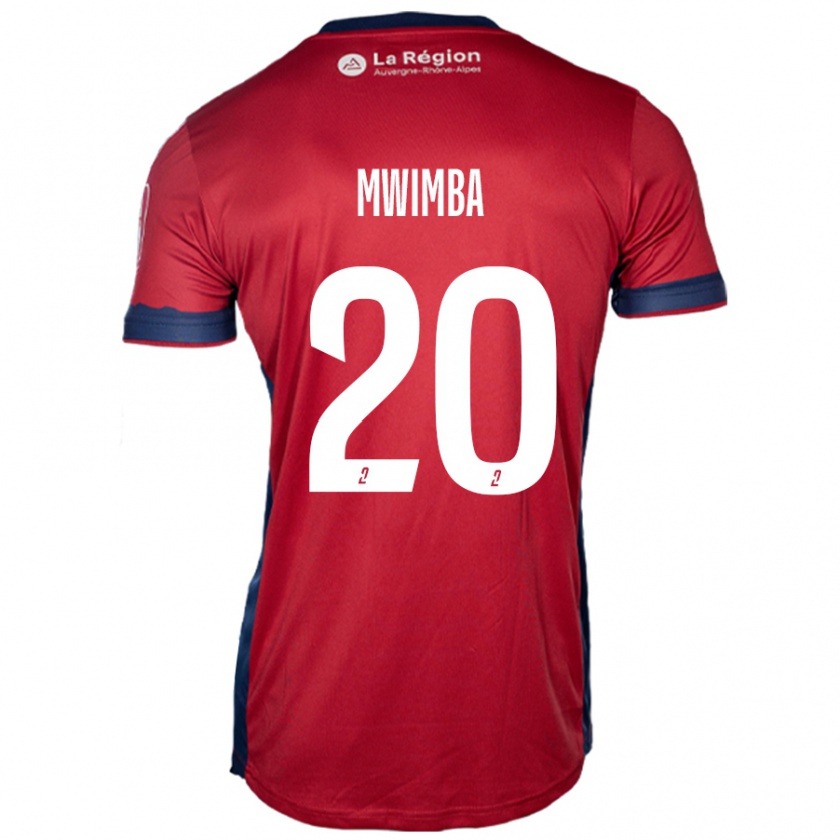 Kandiny Niño Camiseta Josué Mwimba Isala #20 Borgoña Claro 1ª Equipación 2024/25 La Camisa Chile