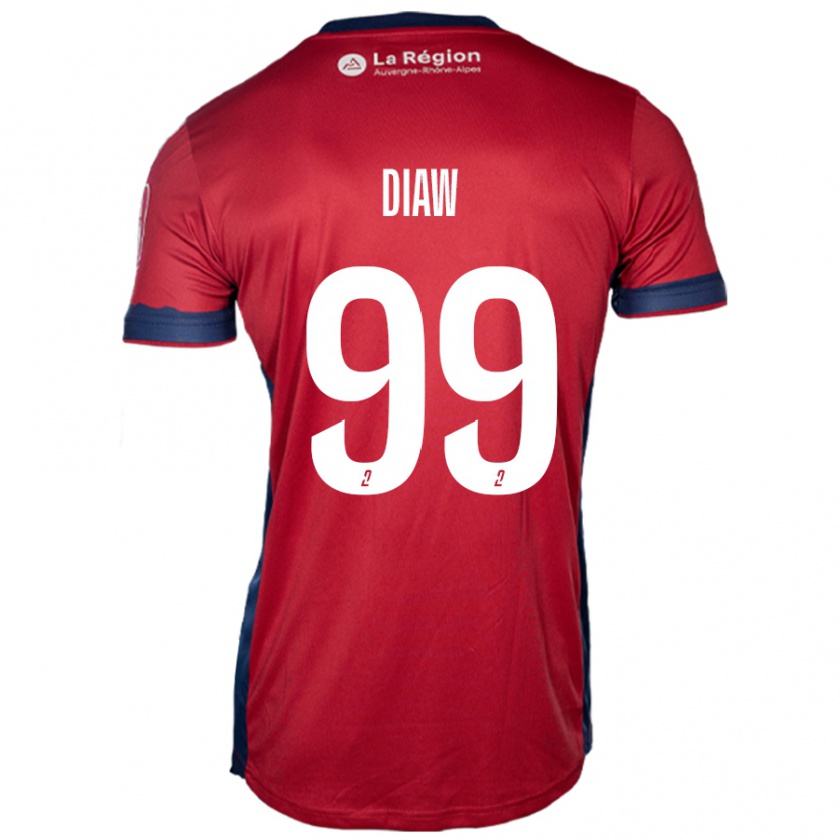 Kandiny Niño Camiseta Mory Diaw #99 Borgoña Claro 1ª Equipación 2024/25 La Camisa Chile