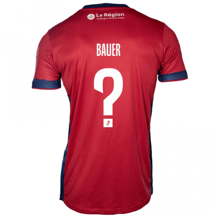 Kandiny Niño Camiseta Hugo Bauer #0 Borgoña Claro 1ª Equipación 2024/25 La Camisa Chile