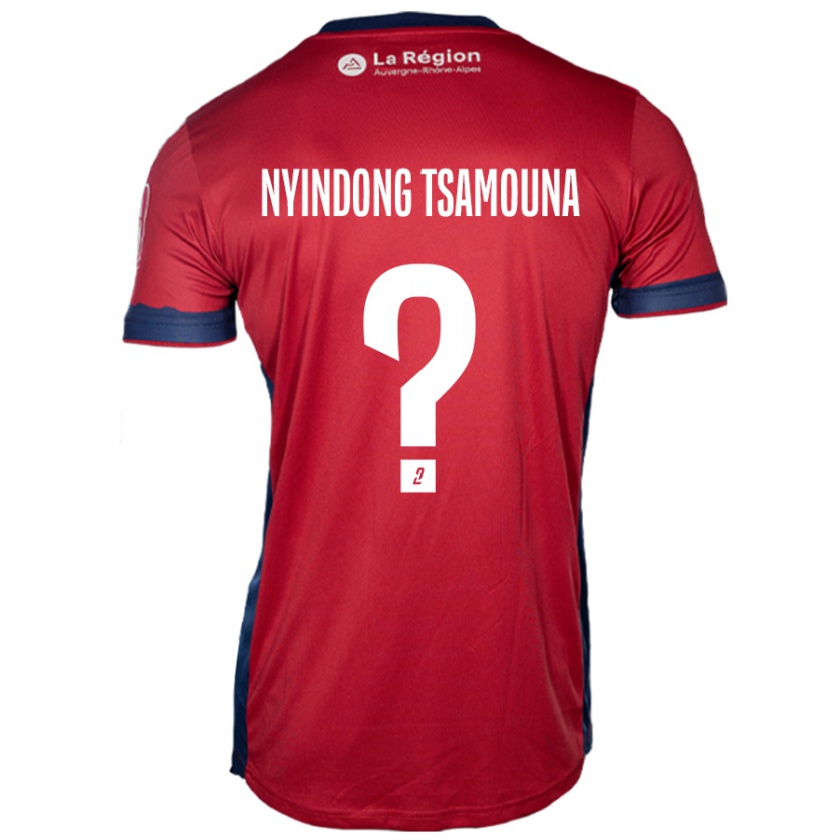 Kandiny Niño Camiseta Jean Nyindong Tsamouna #0 Borgoña Claro 1ª Equipación 2024/25 La Camisa Chile