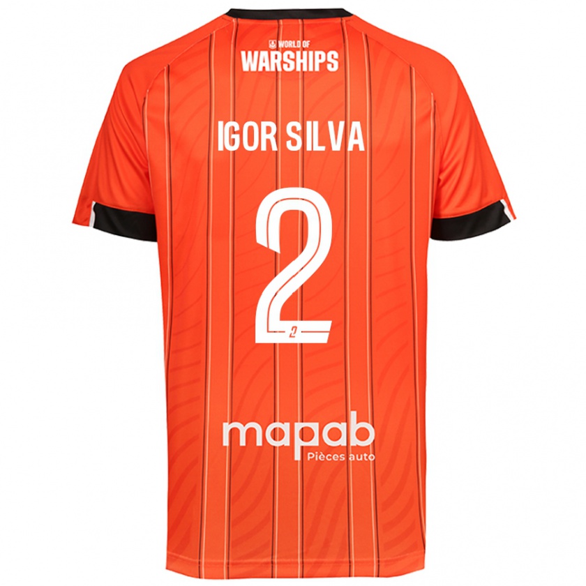 Kandiny Niño Camiseta Igor Silva #2 Naranja 1ª Equipación 2024/25 La Camisa Chile