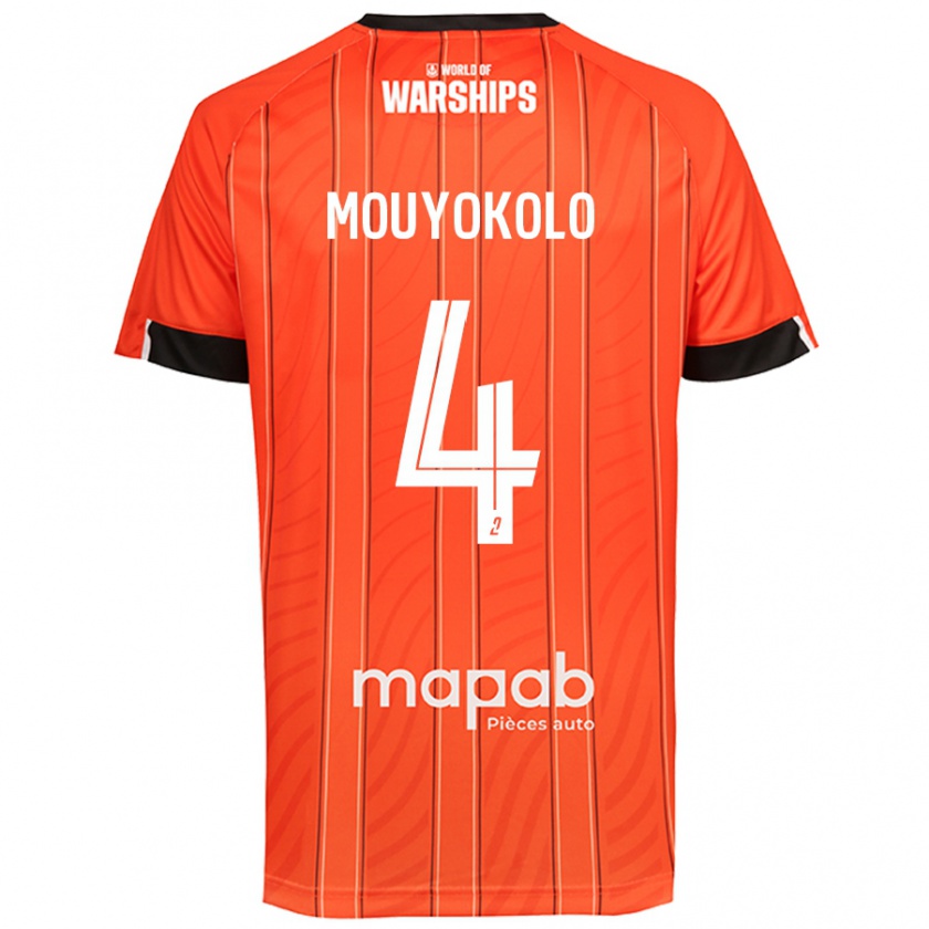 Kandiny Niño Camiseta Loris Mouyokolo #4 Naranja 1ª Equipación 2024/25 La Camisa Chile