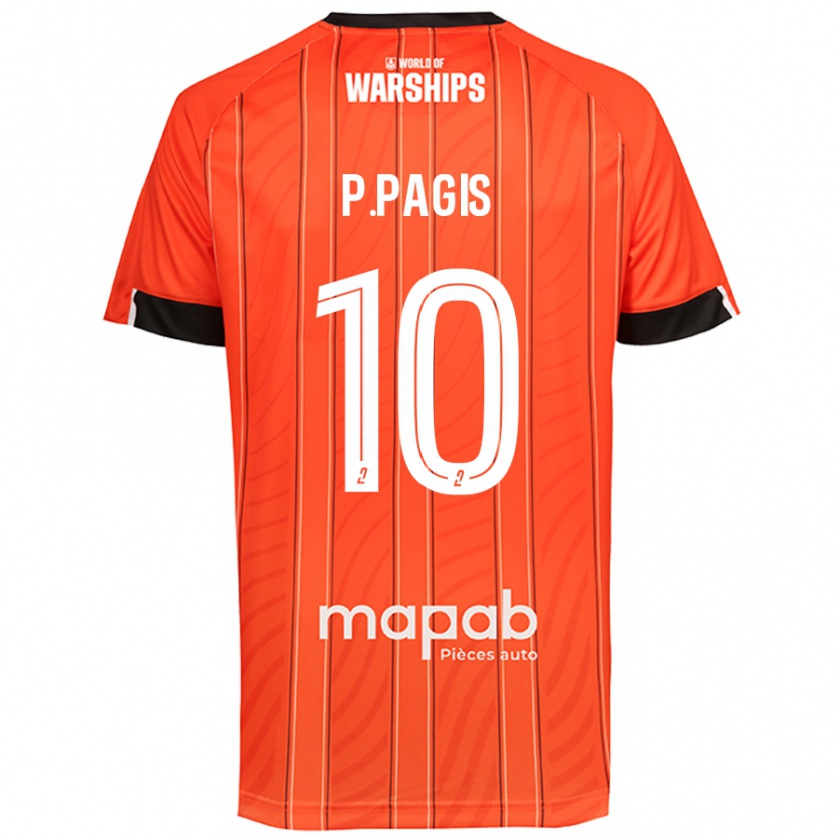 Kandiny Niño Camiseta Pablo Pagis #10 Naranja 1ª Equipación 2024/25 La Camisa Chile