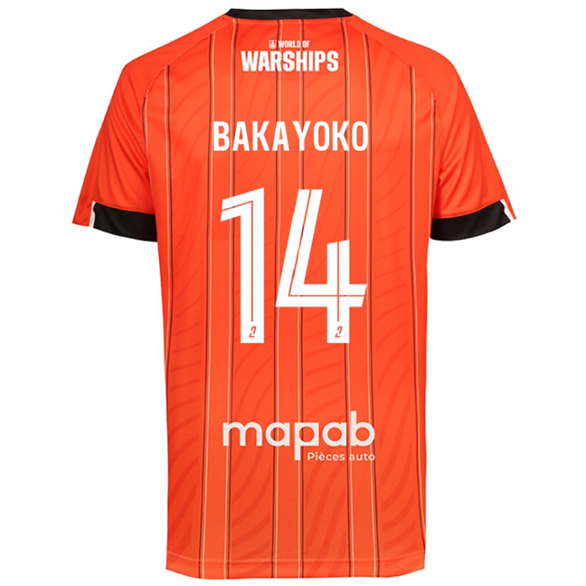 Kandiny Niño Camiseta Tiemoué Bakayoko #14 Naranja 1ª Equipación 2024/25 La Camisa Chile