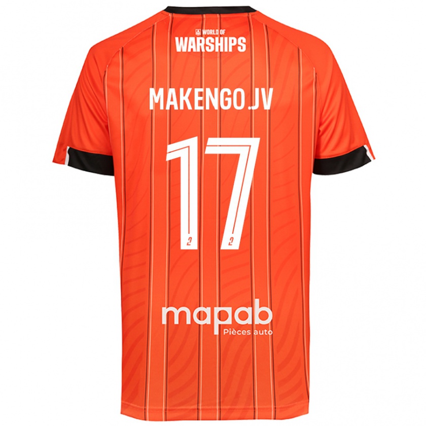 Kandiny Niño Camiseta Jean-Victor Makengo #17 Naranja 1ª Equipación 2024/25 La Camisa Chile