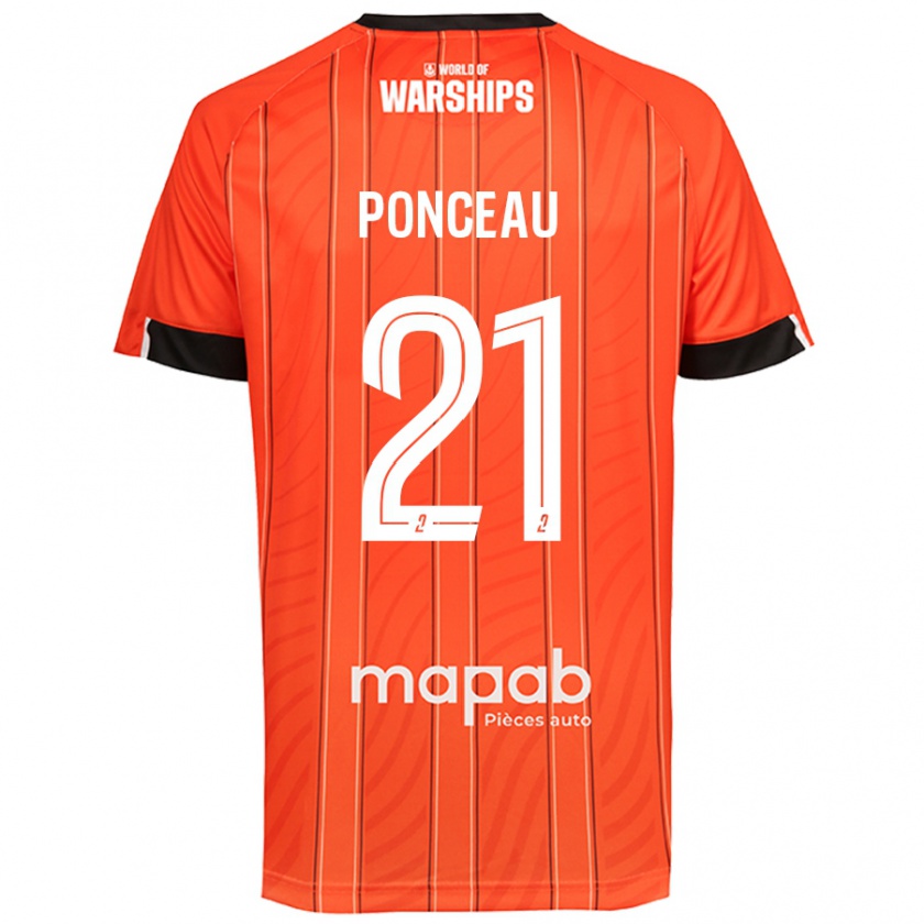 Kandiny Niño Camiseta Julien Ponceau #21 Naranja 1ª Equipación 2024/25 La Camisa Chile