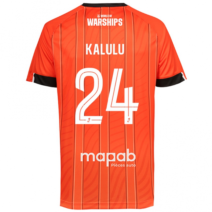 Kandiny Niño Camiseta Gédéon Kalulu #24 Naranja 1ª Equipación 2024/25 La Camisa Chile