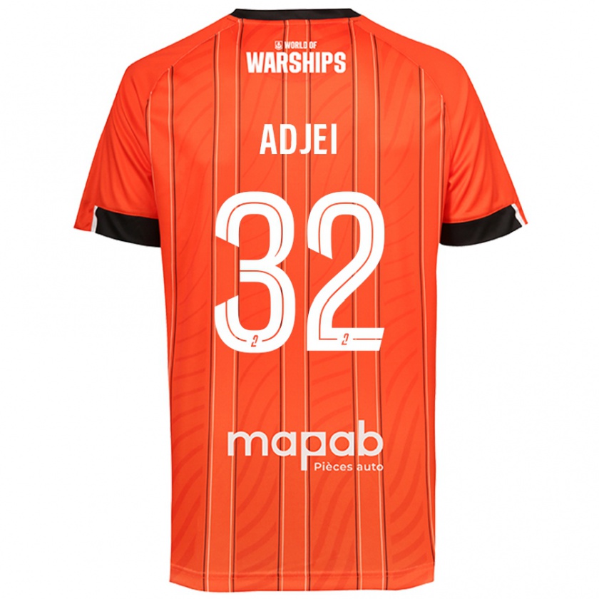 Kandiny Niño Camiseta Nathaniel Adjei #32 Naranja 1ª Equipación 2024/25 La Camisa Chile