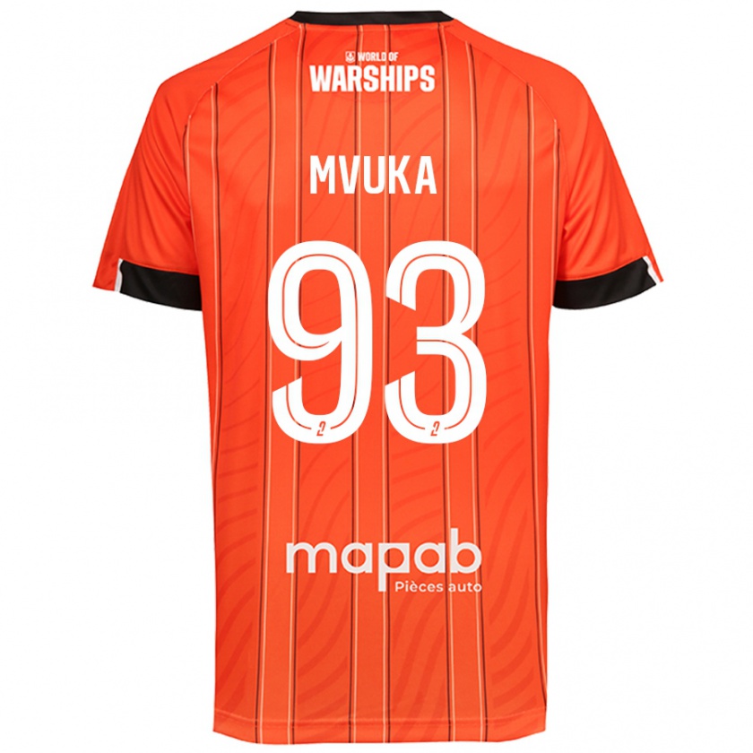 Kandiny Niño Camiseta Joel Mvuka #93 Naranja 1ª Equipación 2024/25 La Camisa Chile