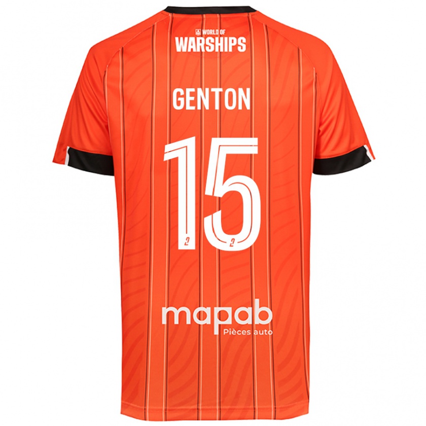 Kandiny Niño Camiseta Enzo Genton #15 Naranja 1ª Equipación 2024/25 La Camisa Chile