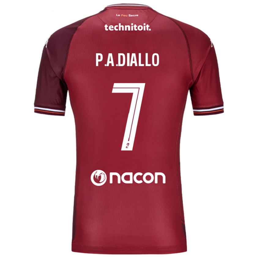 Kandiny Niño Camiseta Papa Amadou Diallo #7 Rojo Granata 1ª Equipación 2024/25 La Camisa Chile