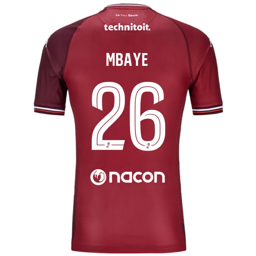 Kandiny Niño Camiseta Malick Mbaye #26 Rojo Granata 1ª Equipación 2024/25 La Camisa Chile