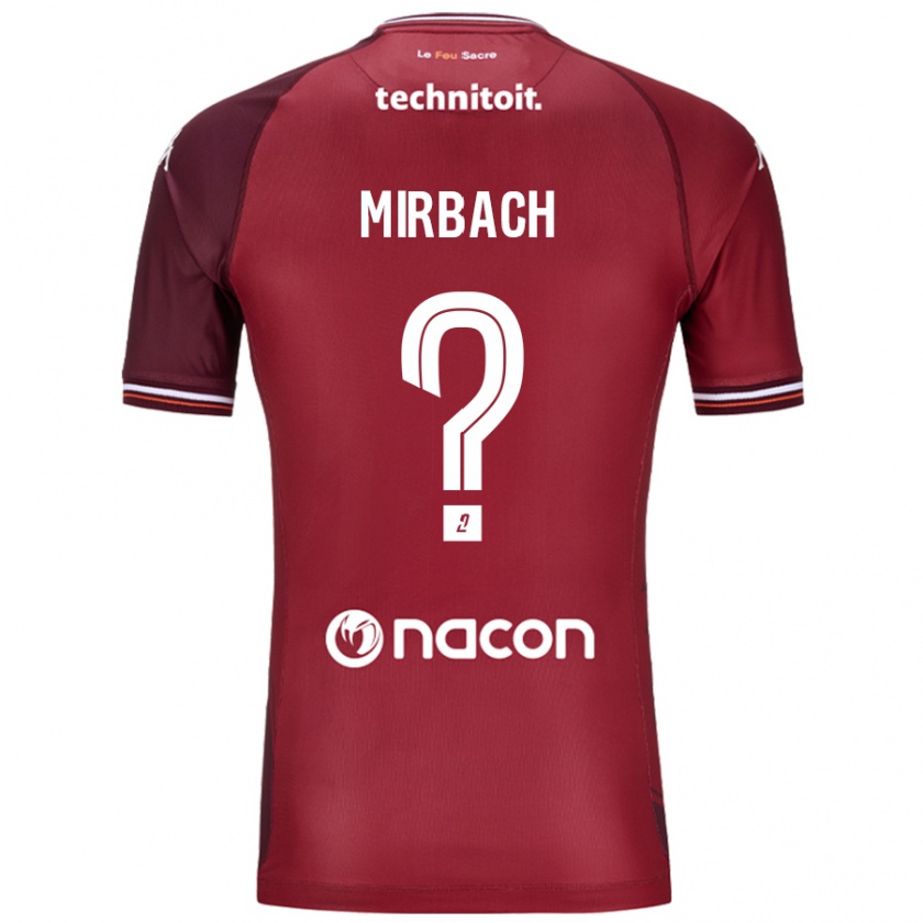 Kandiny Niño Camiseta Alexis Mirbach #0 Rojo Granata 1ª Equipación 2024/25 La Camisa Chile