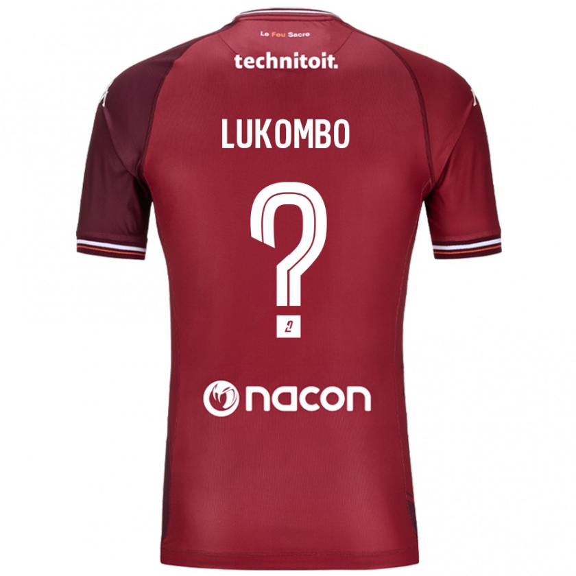 Kandiny Niño Camiseta Joseph Lukombo #0 Rojo Granata 1ª Equipación 2024/25 La Camisa Chile