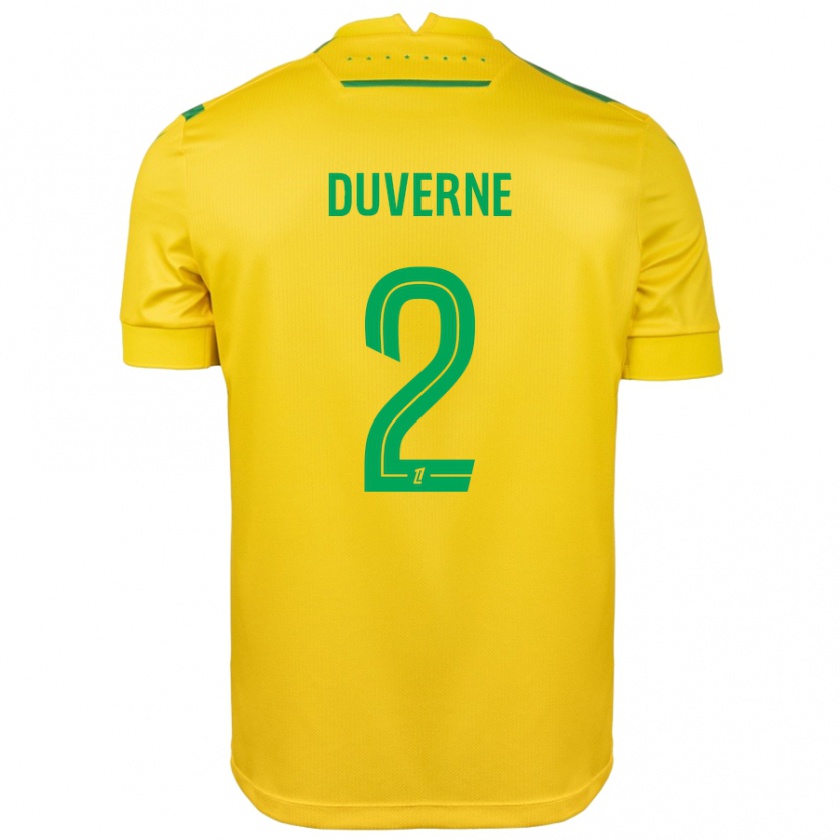 Kandiny Niño Camiseta Jean-Kévin Duverne #2 Amarillo Verde 1ª Equipación 2024/25 La Camisa Chile