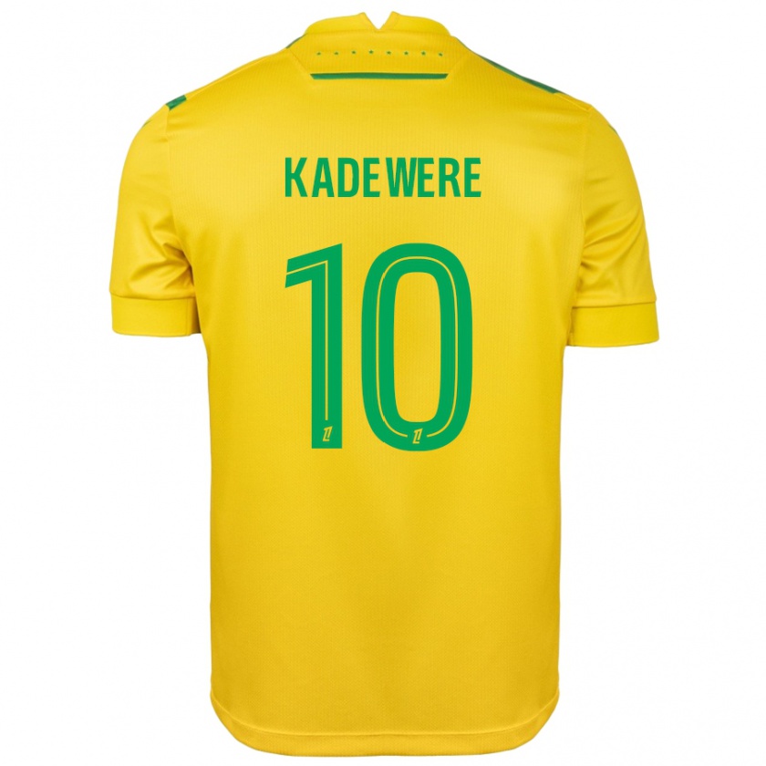 Kandiny Niño Camiseta Tino Kadewere #10 Amarillo Verde 1ª Equipación 2024/25 La Camisa Chile