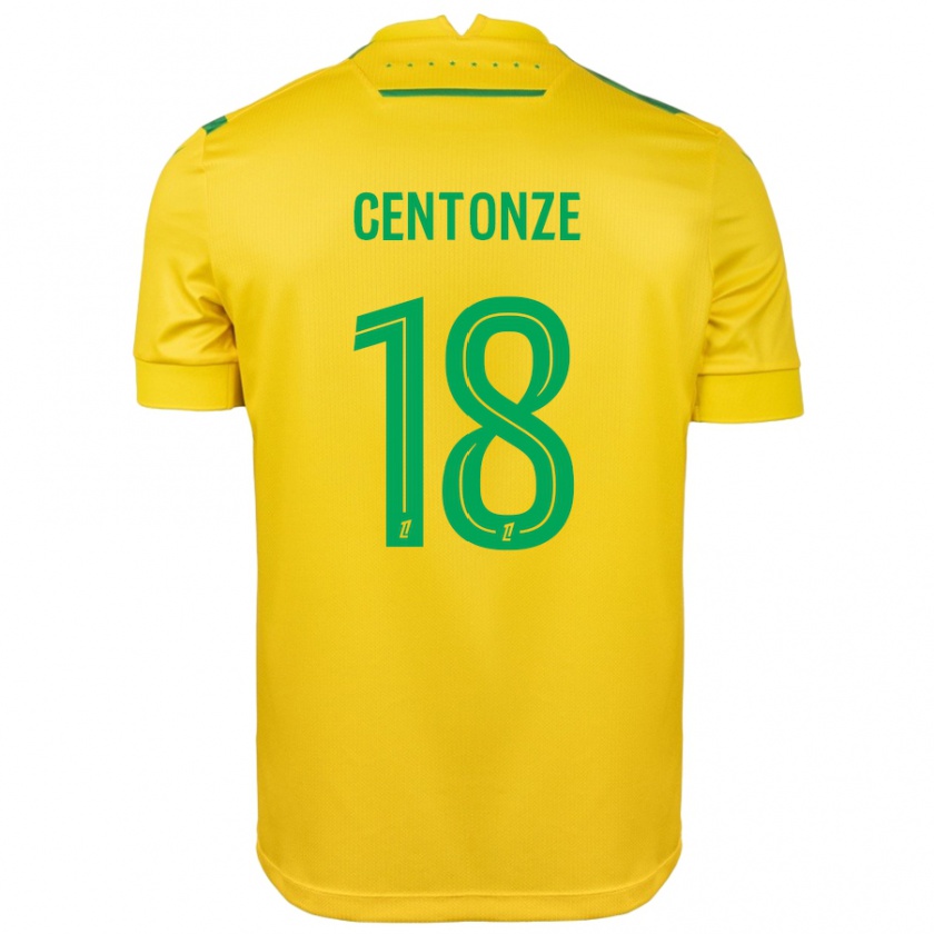 Kandiny Niño Camiseta Fabien Centonze #18 Amarillo Verde 1ª Equipación 2024/25 La Camisa Chile