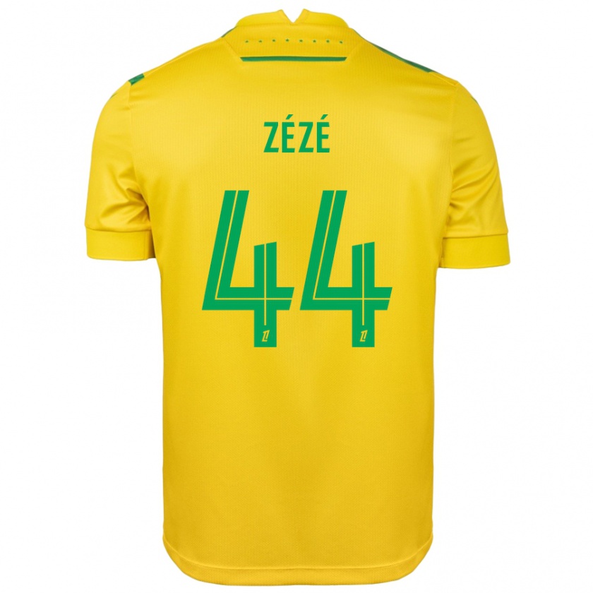 Kandiny Niño Camiseta Nathan Zézé #44 Amarillo Verde 1ª Equipación 2024/25 La Camisa Chile