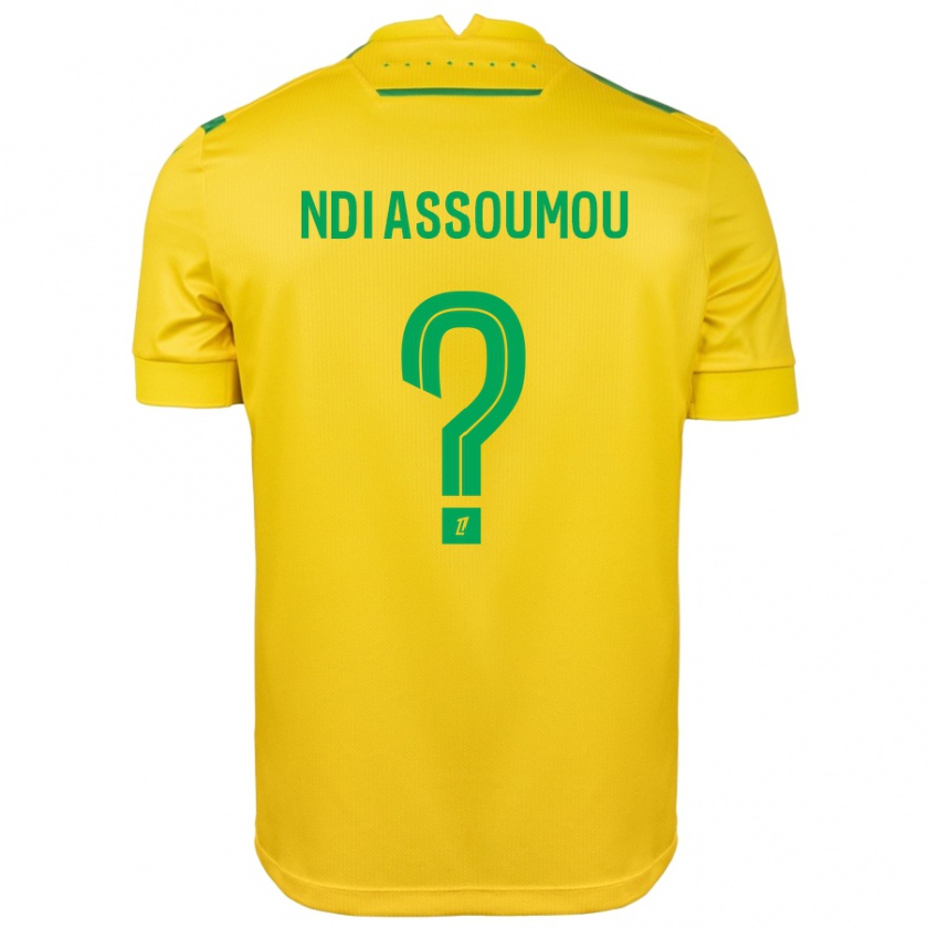 Kandiny Niño Camiseta Frédéric Ndi Assoumou #0 Amarillo Verde 1ª Equipación 2024/25 La Camisa Chile