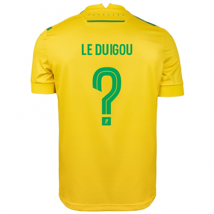 Kandiny Niño Camiseta Daniel Le Duigou #0 Amarillo Verde 1ª Equipación 2024/25 La Camisa Chile