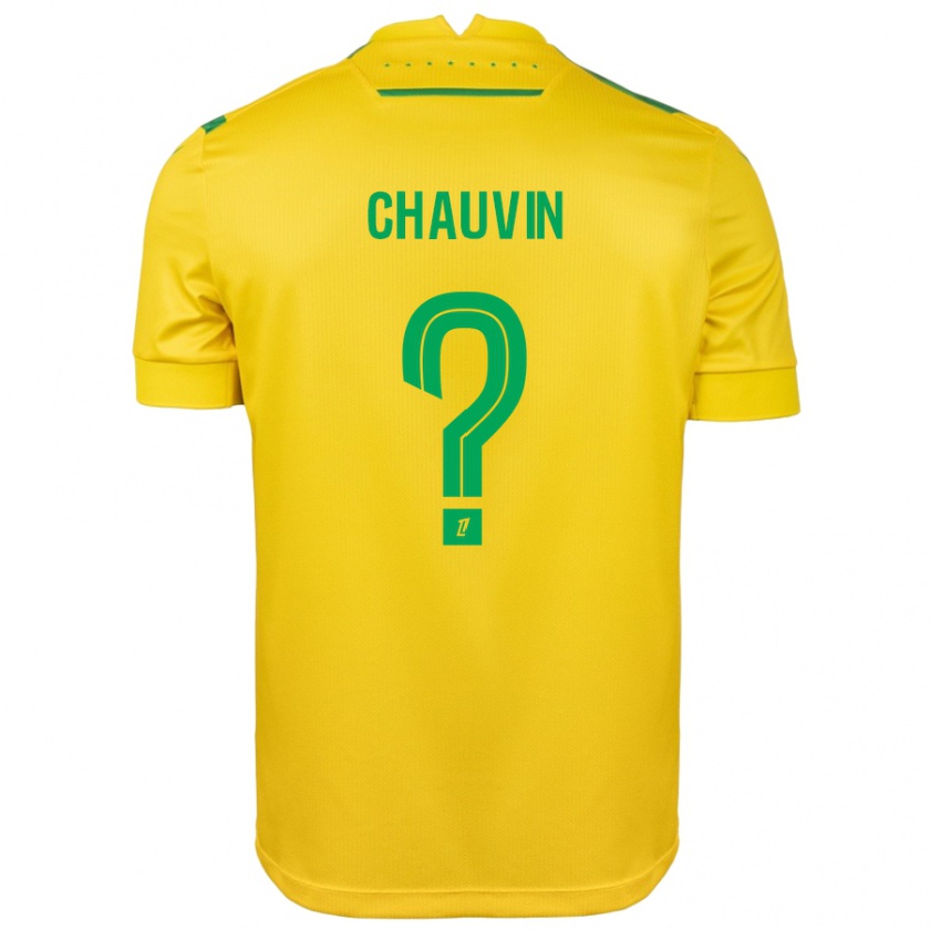 Kandiny Niño Camiseta Yoann Chauvin #0 Amarillo Verde 1ª Equipación 2024/25 La Camisa Chile