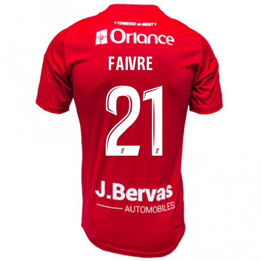 Kandiny Niño Camiseta Romain Faivre #21 Rojo Blanco 1ª Equipación 2024/25 La Camisa Chile