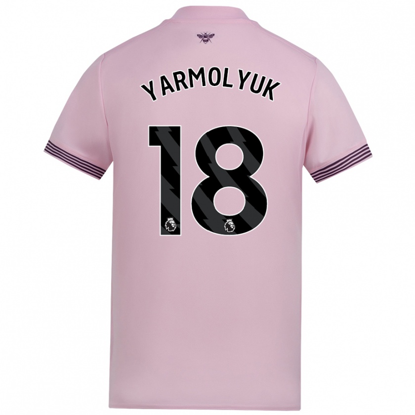 Kandiny Niño Camiseta Yegor Yarmolyuk #18 Rosa 2ª Equipación 2024/25 La Camisa Chile