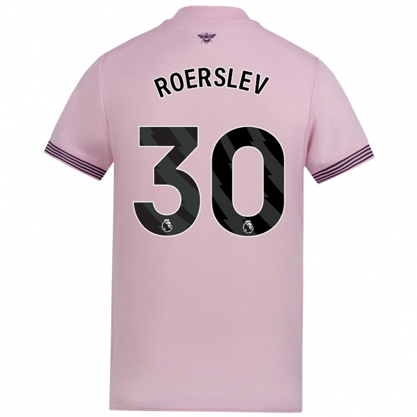 Kandiny Niño Camiseta Mads Roerslev #30 Rosa 2ª Equipación 2024/25 La Camisa Chile