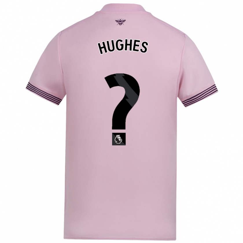 Kandiny Niño Camiseta Cameron Hughes #0 Rosa 2ª Equipación 2024/25 La Camisa Chile