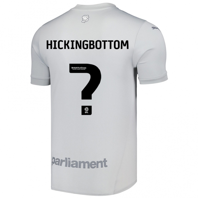 Kandiny Niño Camiseta Charlie Hickingbottom #0 Gris Plata 2ª Equipación 2024/25 La Camisa Chile